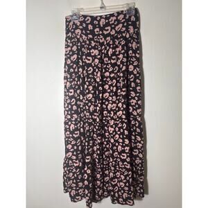 Scamp & Dude Black Pink Pull On Maxi Skirt Sz 6